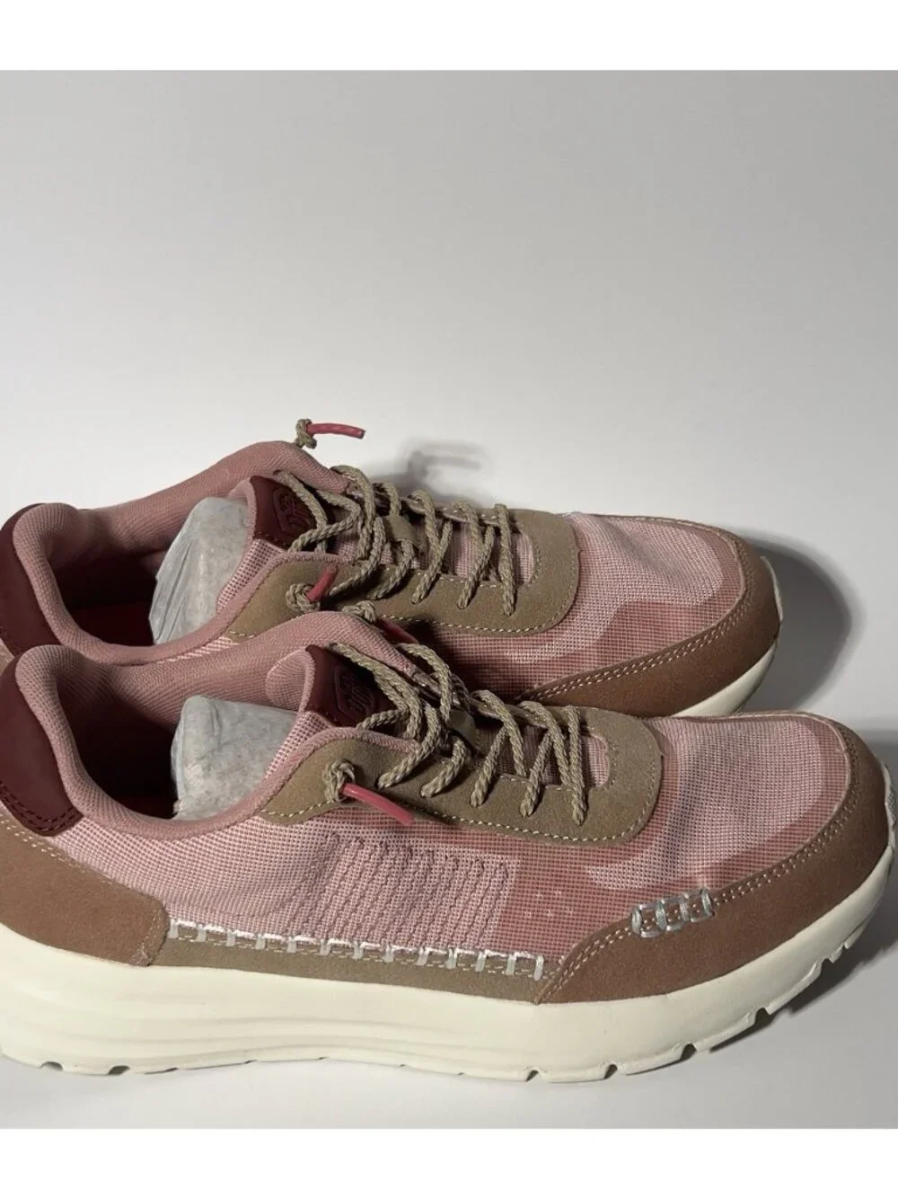 HEYDUDE Sirocco Alta Colorblock Sneakers Women’s 7 Pink Tan